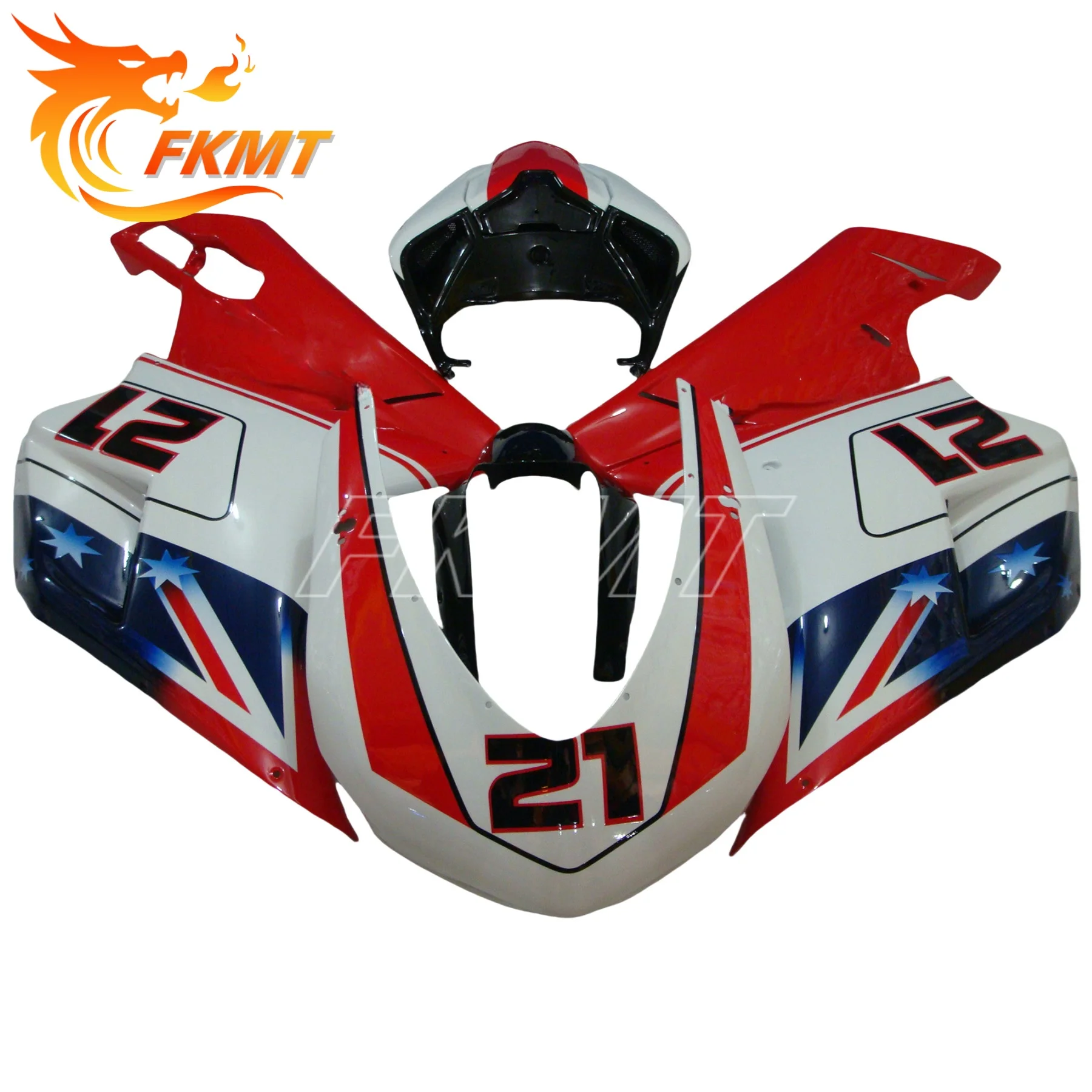 

New ABS Motorcycle Full Fairings Kit Fit for DUCATI 848 1098 1198 2007 2008 2009 2010 2011 2012 Bodywork full Fairing kits