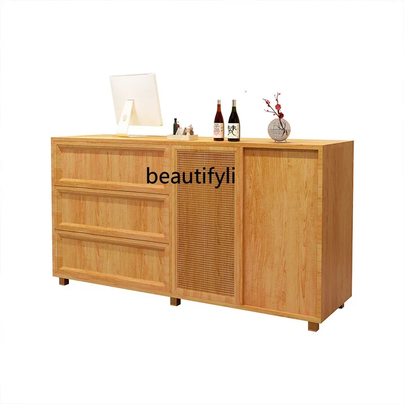 Y Cashier Bar Cabinet Combination of Miji Style Restaurant Ding Room Noodle Shop  Pavilion of Regimen B & B Front Desk Counter