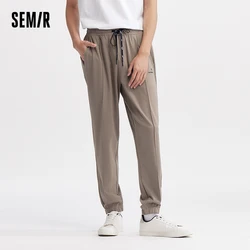 Semir Casual Trousers Men Summer Stretch Drawstring Drawstring Leggings Simple Daily Sports Style Jogging Trousers