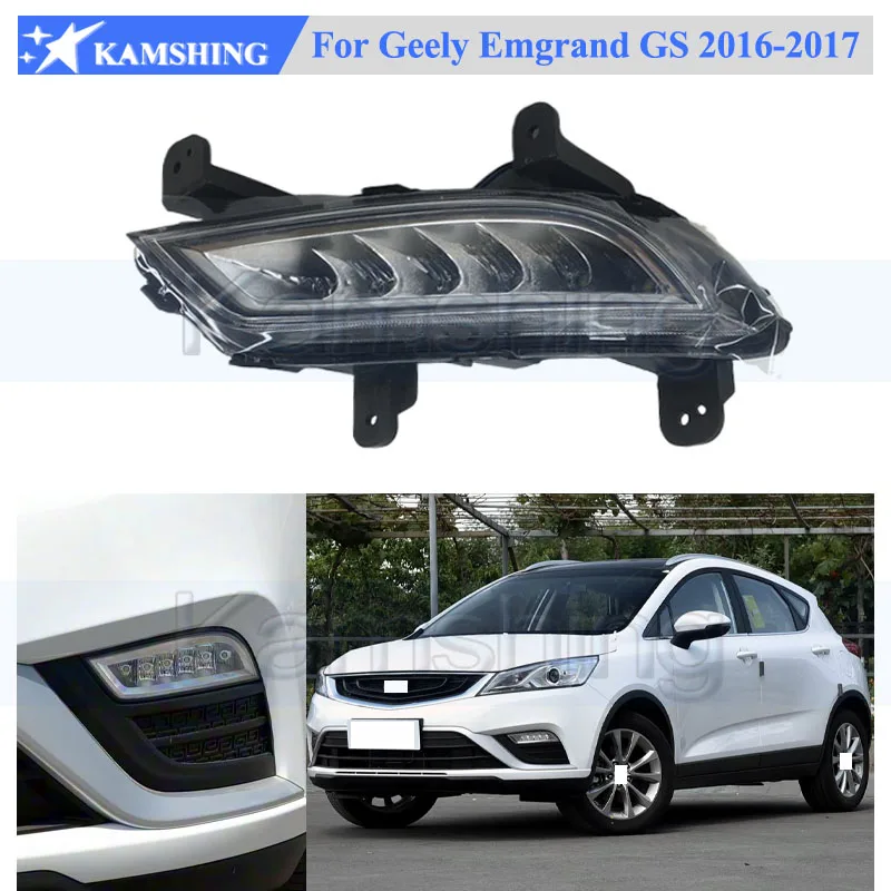 

Kamshing LED Front Bumper Fog Light Fog Lamp For Geely Emgrand GS Daytime Running Light DRL Foglight Foglamp
