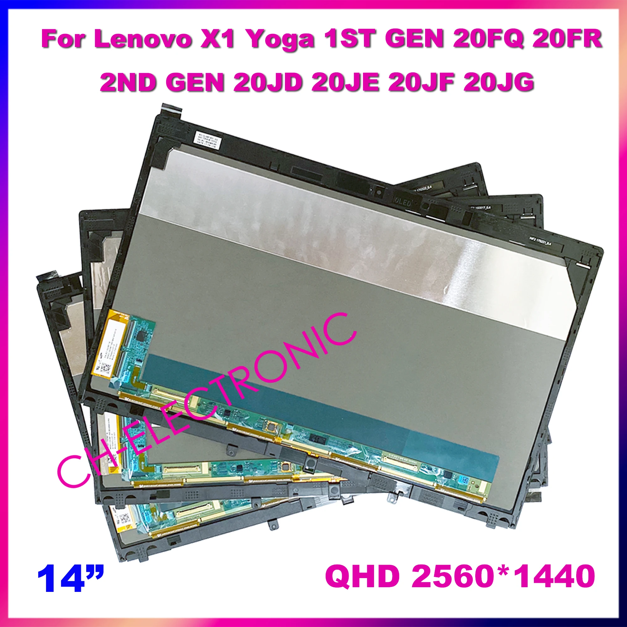 

14" For Lenovo X1 Yoga OLED Screen ThinkPad X1 Yoga 1ST GEN 20FQ 20FR 2ND GEN 20JD 20JE 20JF 20JG Touch Assembly Panel DISPLAY