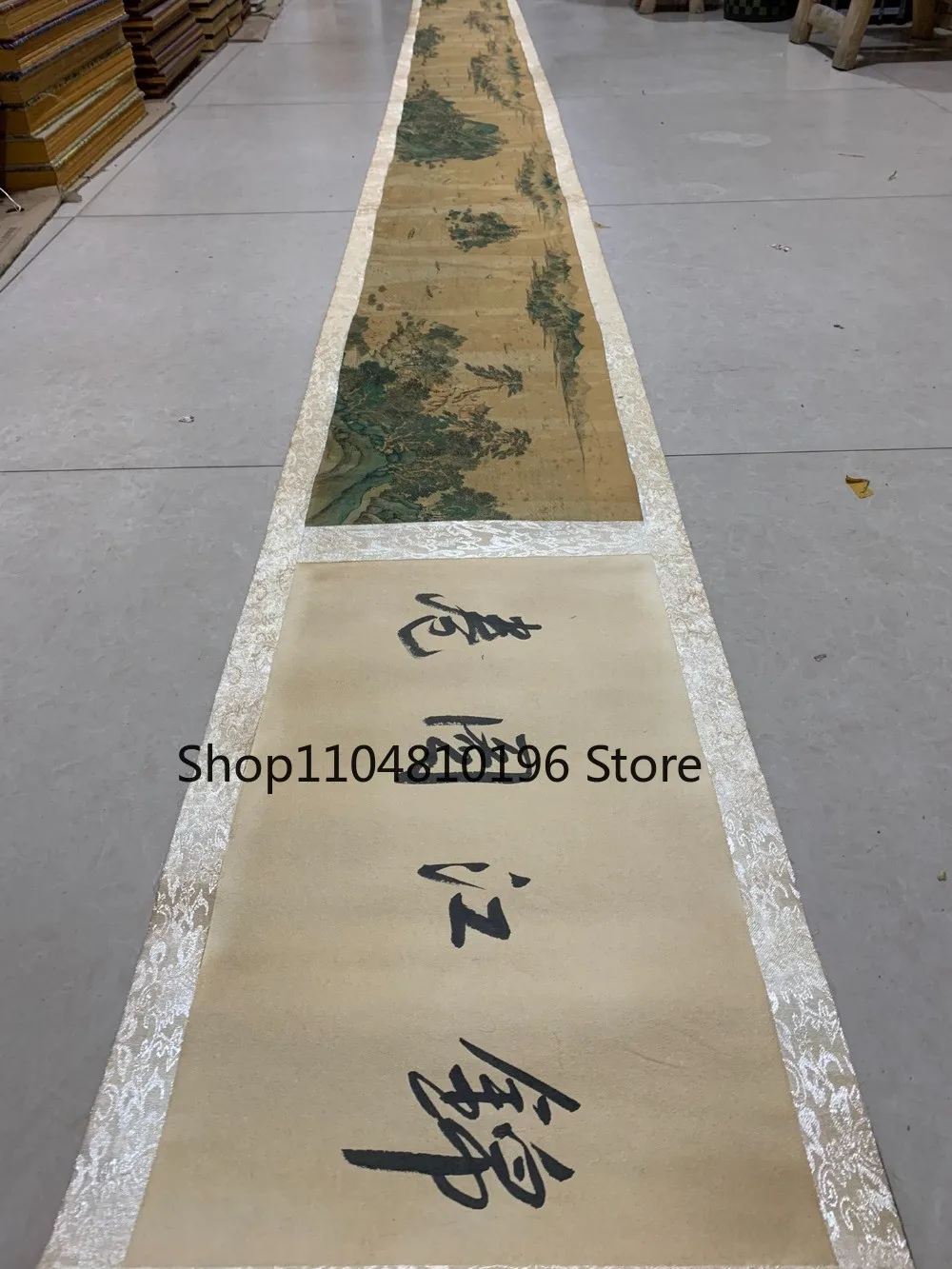 Old Traditional Mountain River Long Painting Scroll Handscroll - Jin Jiang Tu Ju