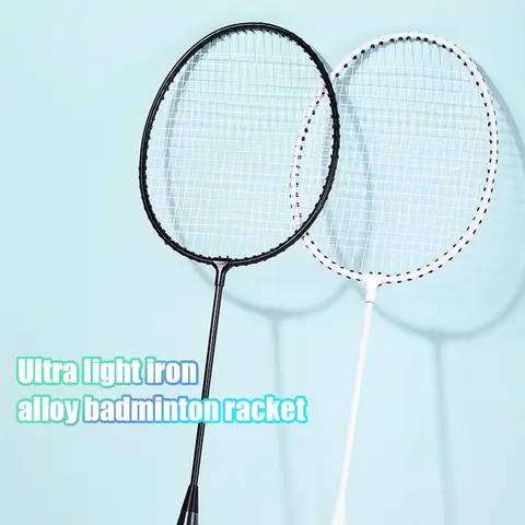 배드민턴 라켓 세트, 초경량 스플릿 페로 합금, 성인 배드민턴 라켓, 가방 포함, 공격 및 방어, 2 개