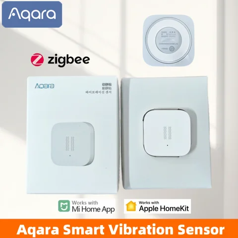 Aqara Smart Vibration Sensor Zigbee Detection Alarm Monitor Motion Shock Sensor Built-in Gyroscope For Mi Home Homekit App