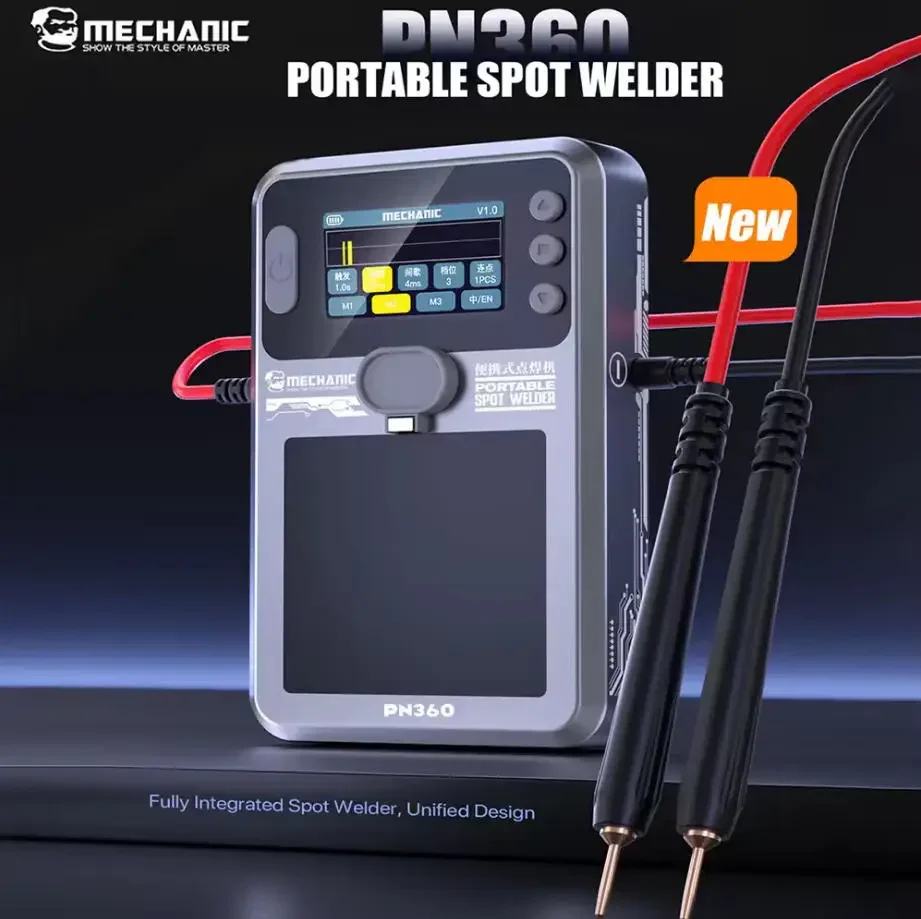Mechanic PN360 Portable Manual / Auto Double Pulse Digital Display Battery Spot Welder for Phone Battery Repair