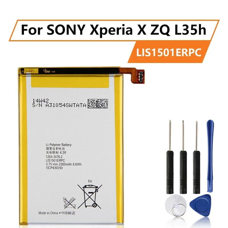 Production Date 2024 Replacement Battery For Sony Xperia ZL L35h Odin C650X Xperia X ZQ LIS1501ERPC Rechargeable Phone Batteries