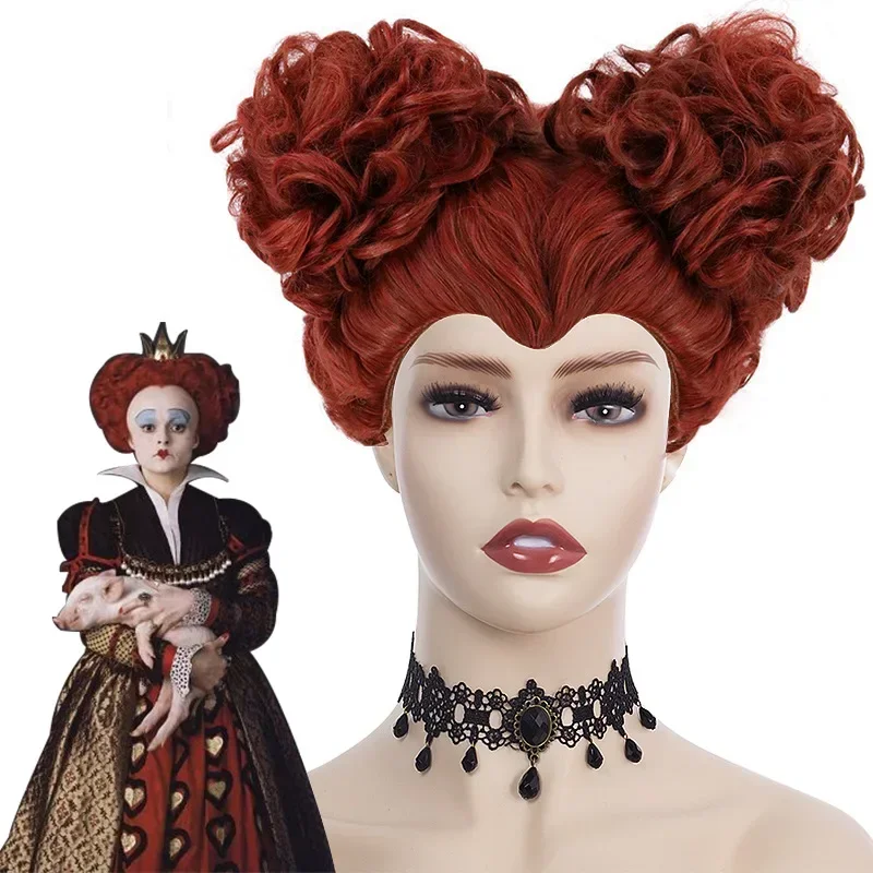 Hocus Pocus 2-Perruque de Cosplay en Forme de Corte، Cheveux Boucless Orange، Perruques de Carnaval d'Halloween