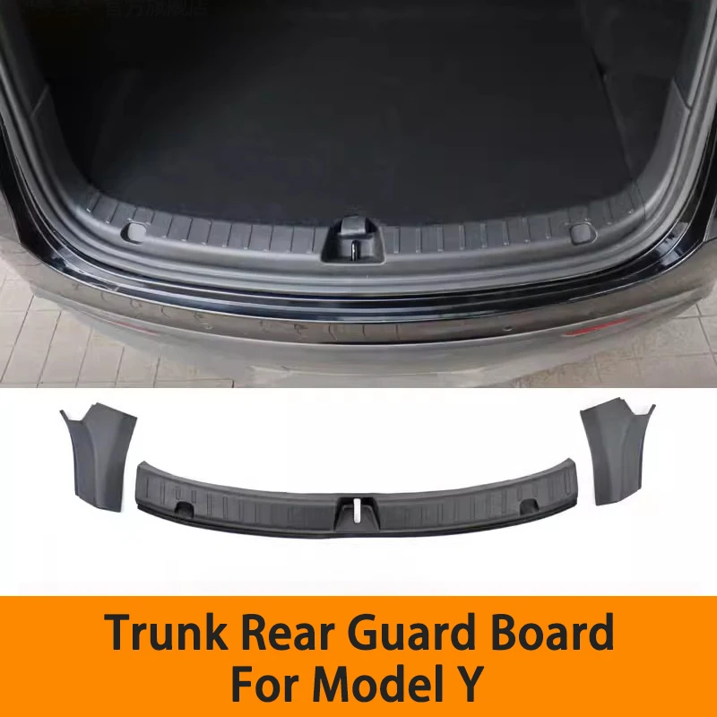 

For Tesla Model Y Car Rear Trunk Door Sill Strip Cover Pad Trunk Corner Guard Protective Panel Stickers Car Accessories