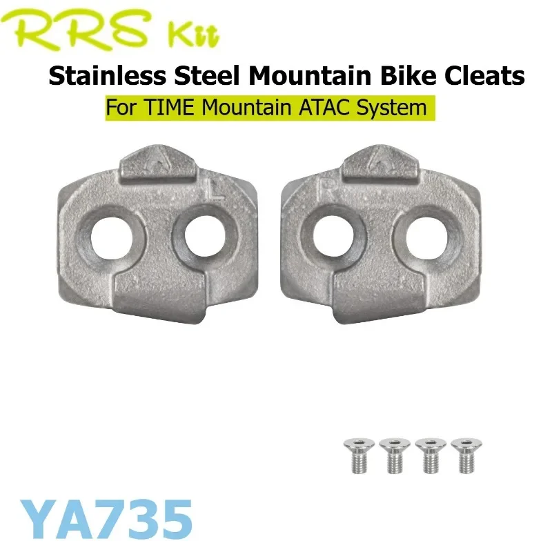 RRSKIT Edelstahl-Mountainbike-Klammern für TIME ATAC System MTB Klickpedale, verschleißfeste Fahrradschuhe, Schrauben YA735