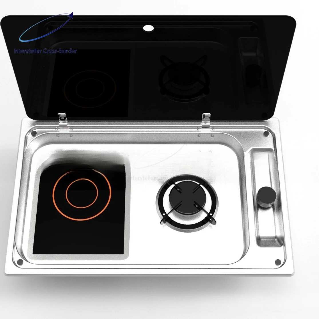 

Комплект: мойка из нержавеющей стали и газовая плита со стеклянной крышкой для автодомов, яхт, морских судов, кемпинга, путешествий, прицепов.