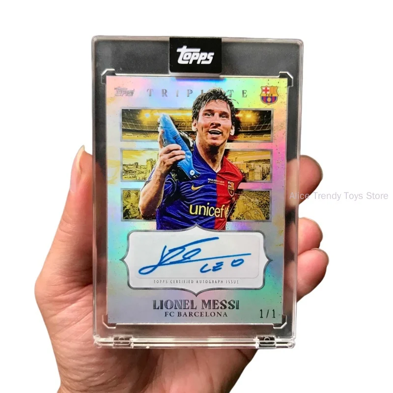 

Topps Soccer Trading Card Lionel Messi Fc Barcelona Uefa Champions League Treble Celebration Reprint Homemade Card 1 Of 1