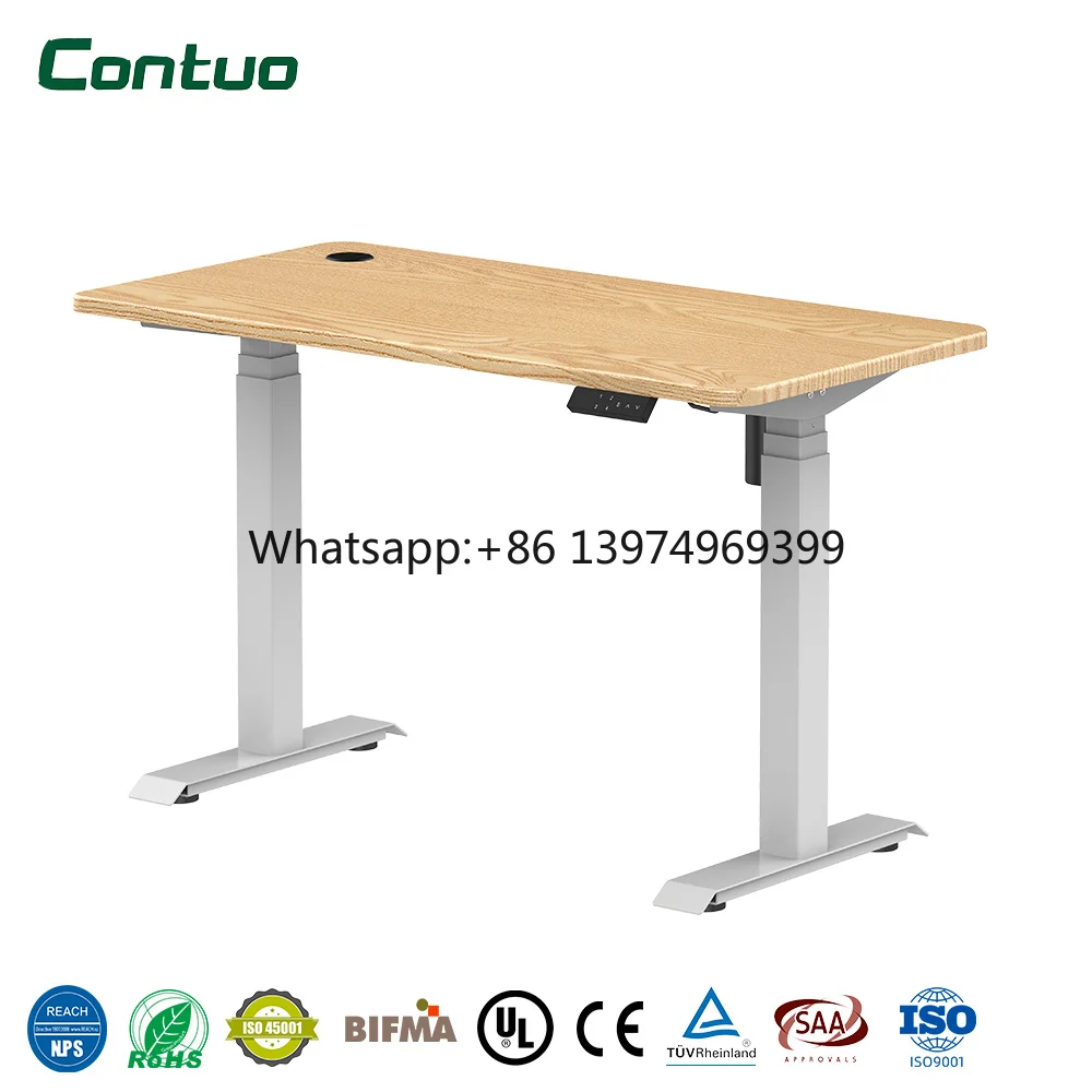 Luxury Smart Desk Certified  Legs Adjustable Motorized Anti-Collision Feature Standing  Structure