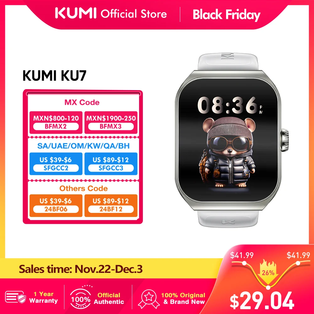 KUMI KU7 Smartwatches 1.96