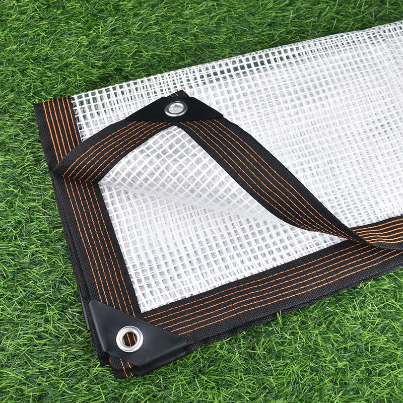 

PE Tarpaulin Cover Scaffolding Grid Cloth， Grid Reinforce Pergolas Canopy Garden Plants Cover Balcony Waterproof Rainproof Cover