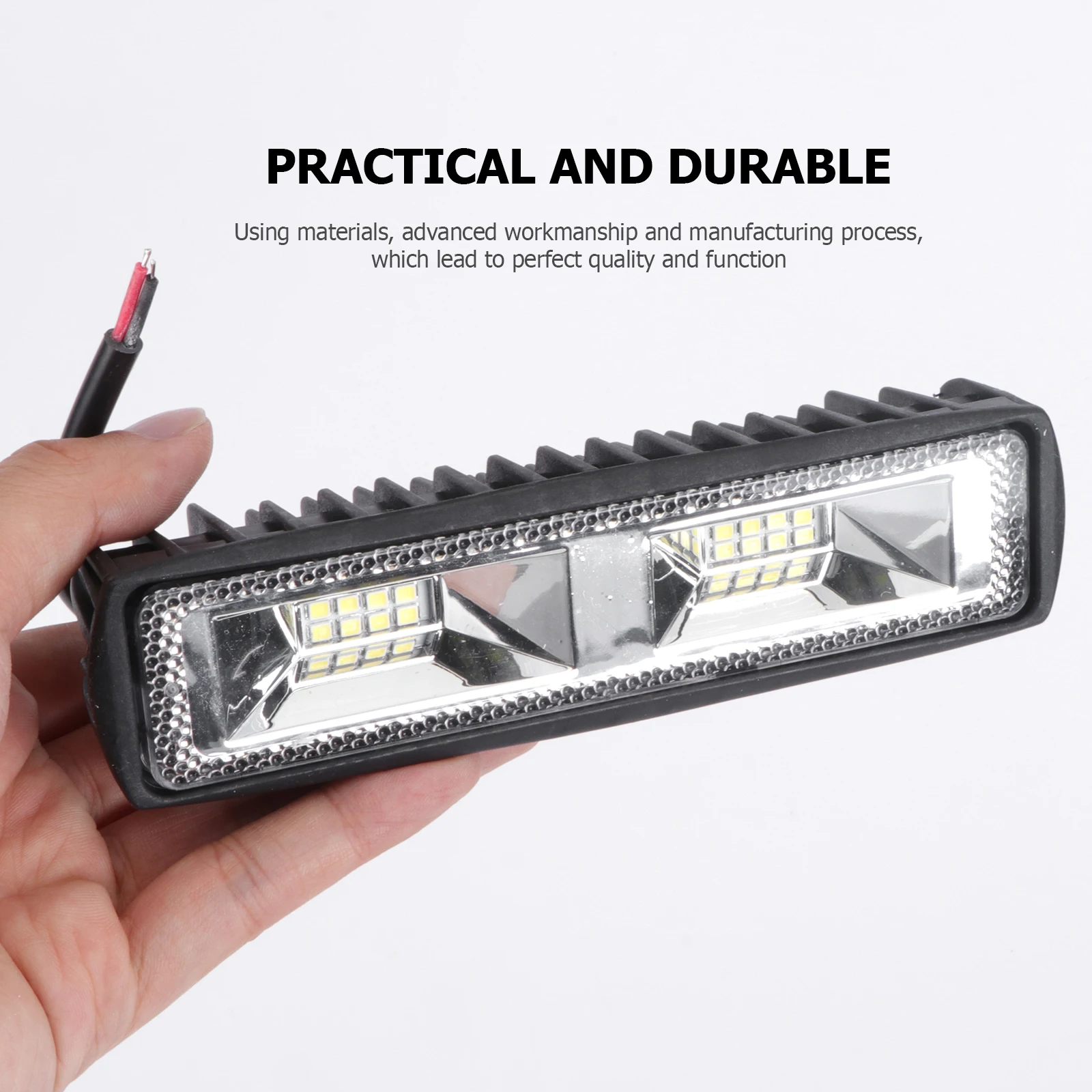 

1 pc 48W 16Led Work Lamps Waterproof Car Dome Light For Suv Truck Boat Oversized Heat Sink Eco-Friendly No Radiation Efficient