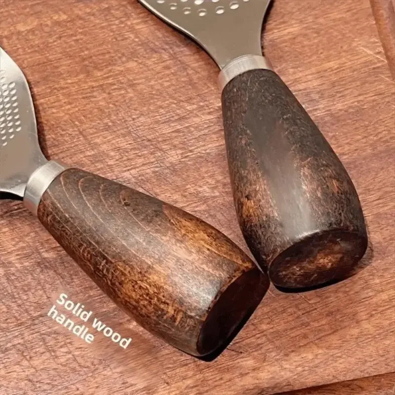 Reislöffel aus Edelstahl 304, der aufrecht stehen kann, Reislöffel mit Holzgriff, Haushaltslöffel mit kurzem Griff, Trennlöffel, Müslilöffel – Detail 5