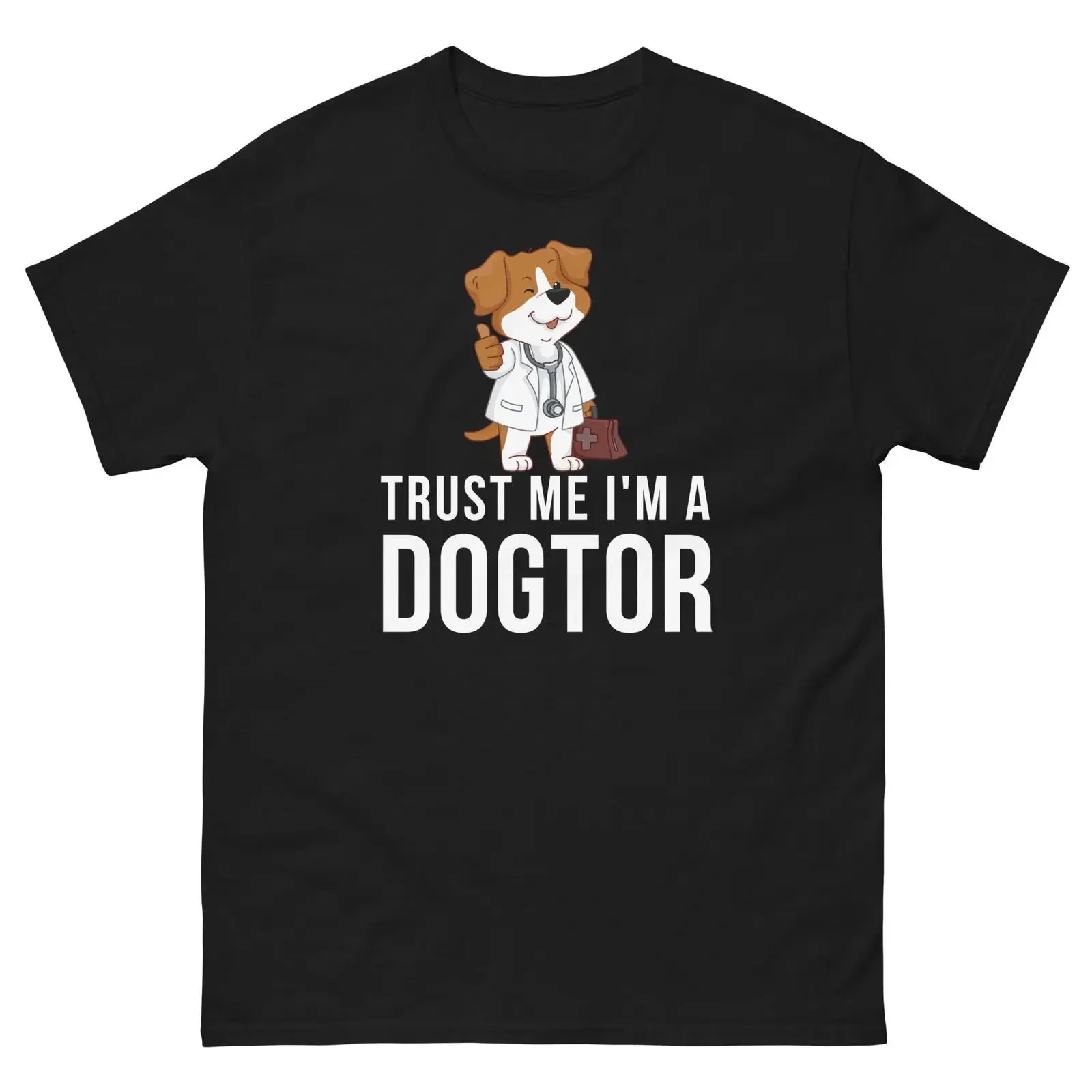 Trust Me I amp 39 m A Dogtor T Shirt Funny Vet  vintage Washed homme streetwear Casual Soft fashion Breathable Comfortable