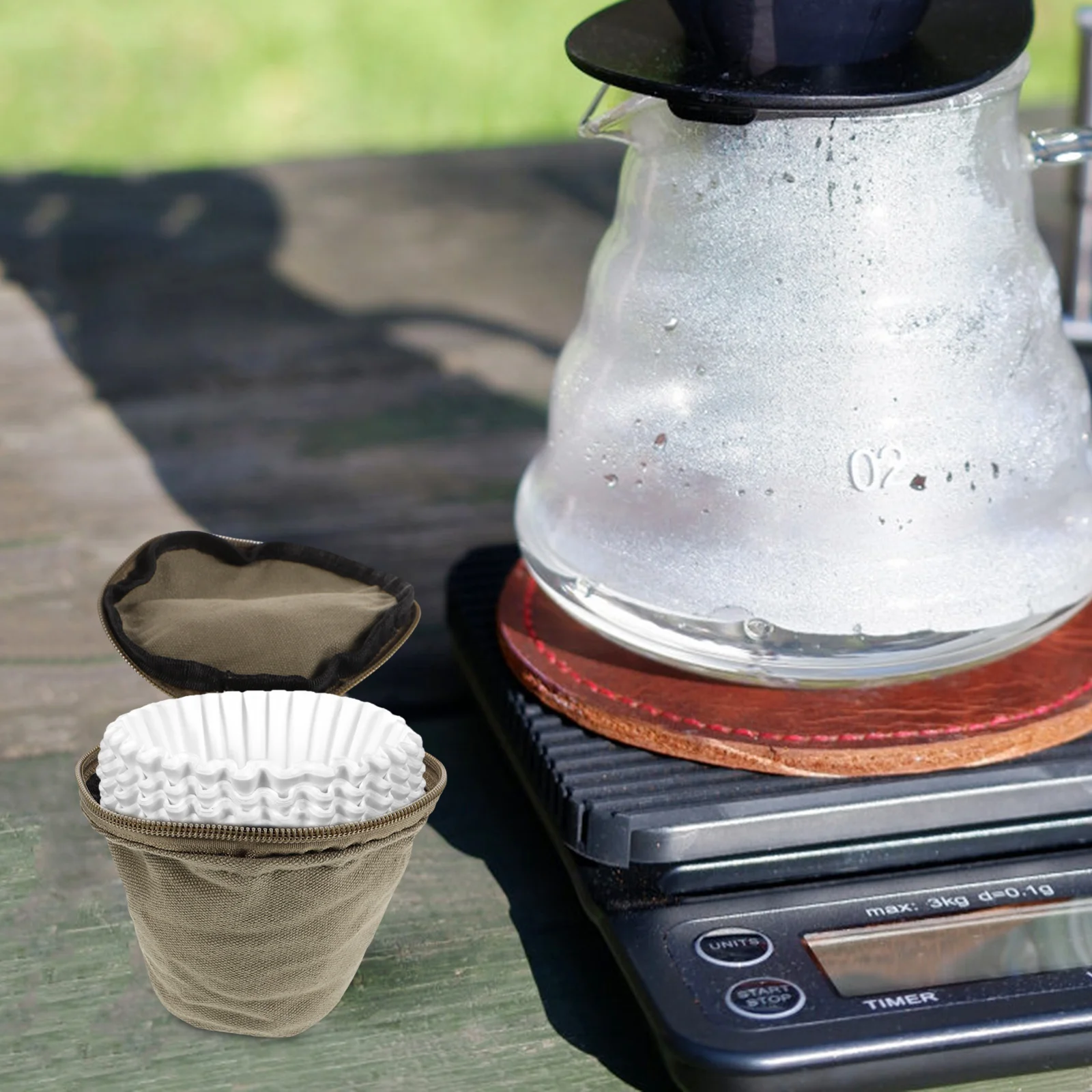 

Portable Coffee Gear Case Cake Filter Storage Organizer Manual Grinder Bag Travel Camping Outdoor Filter