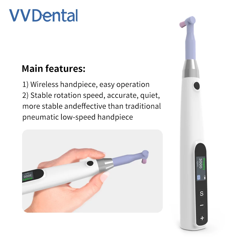 

VVDental Wireless Electric Polishing Motor Oral Care Prophy Machine 3000rpm Rechargeable Polishing motor Polishing Instrument