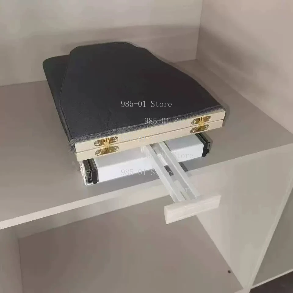 Hidden Push-pull Folding Ironing Board, Built-in Telescopic Rotating Iron Rack with Damping Design for Wardrobe and Cloakroom