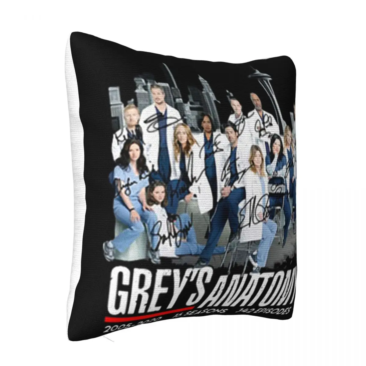 Grey's Anatomy 2005-2020 16 Seasons 342 Episodes Signatures Washable Reusable Cotton Cheap Price Middle Aged Pillow Case