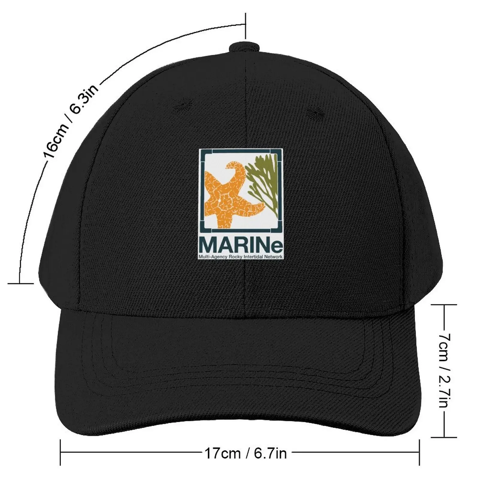 Primary MARINe logo square Baseball Cap Hood New Hat Hats For Men Women's