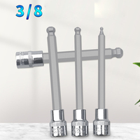 1pc 3/8 Inch Drive ball head Hex Bit 110mm Sockets Set Metric Screwdriver Bits Sockets Hand Tools Socket Joint Hexagonal H3-H10