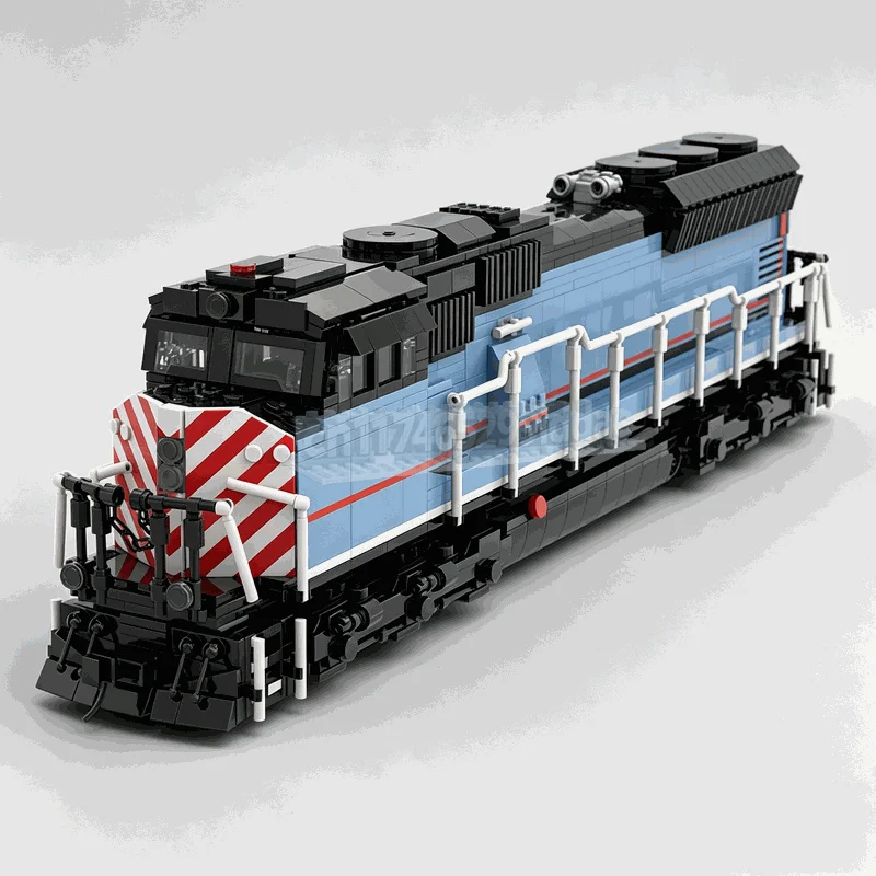 2124PCS MOC Diesel Locomotive Train Model Custom Puzzle Creative Assembly Architecture Building Blocks Collection Display Gift
