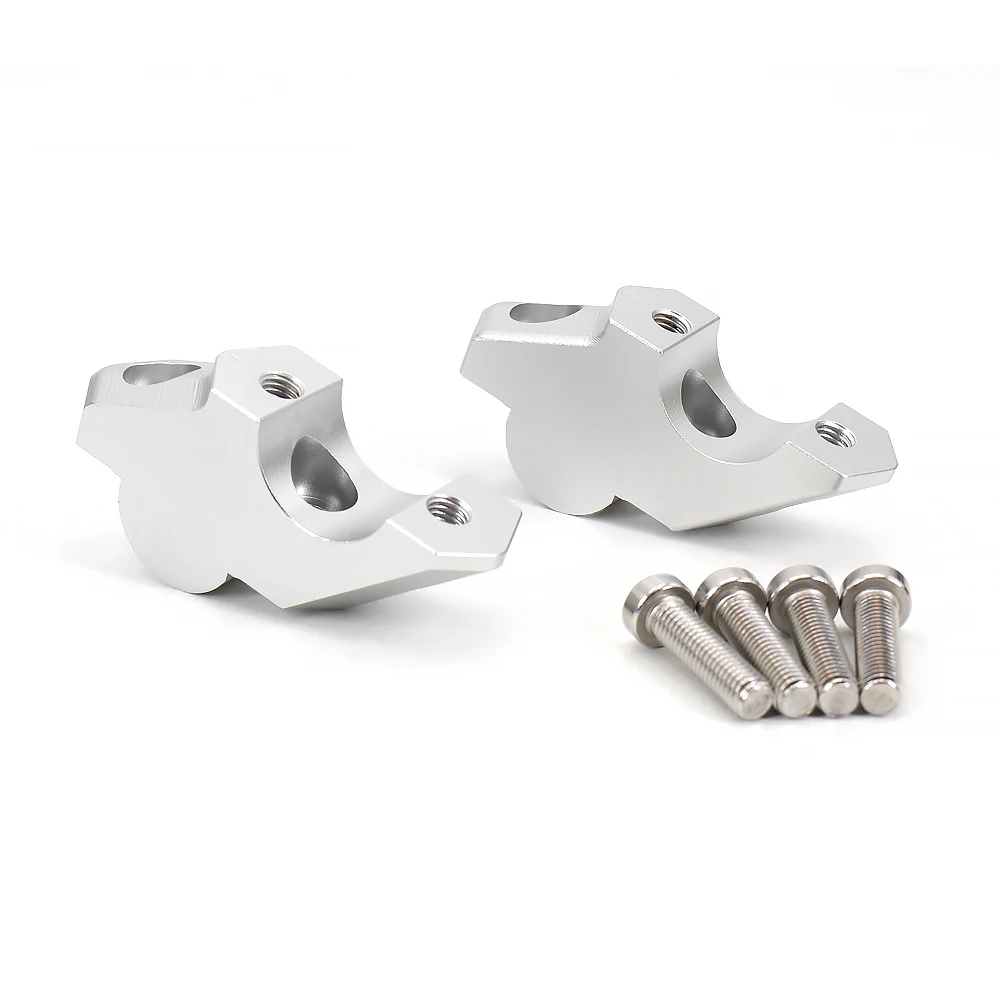 New 1 pair Motorcycle Accessories Silver Handlebar Riser Bar Mount Handle Clamp For Voge 900 DSX DSX900 DS 900 X DS900X
