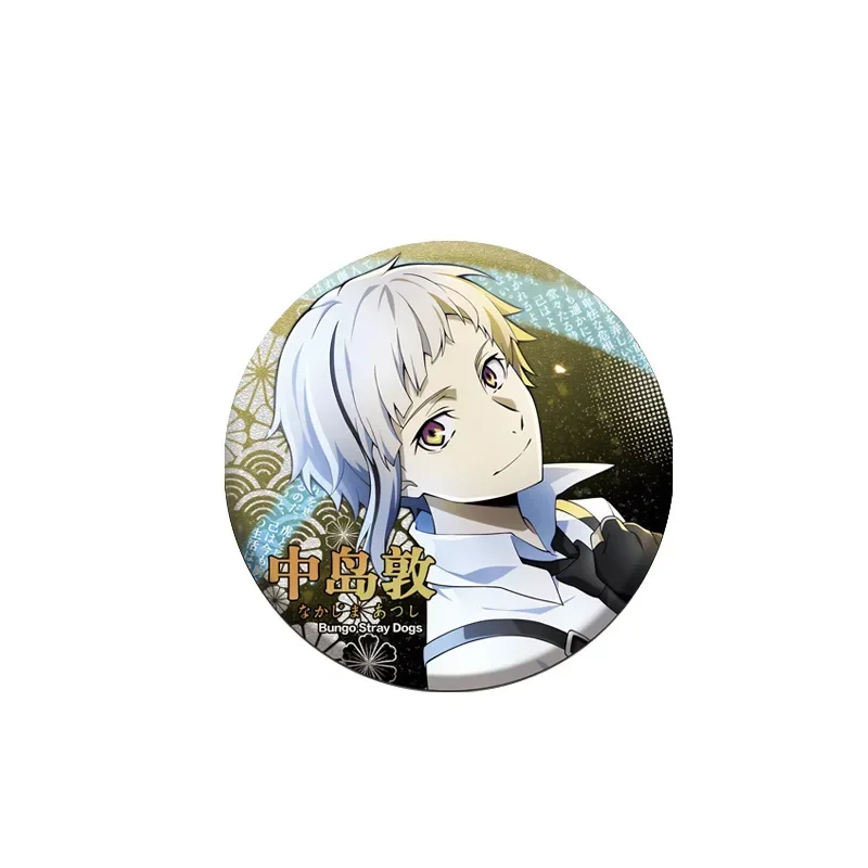 Bungo Wild Dog Double Flash Badge Tazai Ji Akutagawa Ryunosuke Tinplate Badge Anime Peripheral