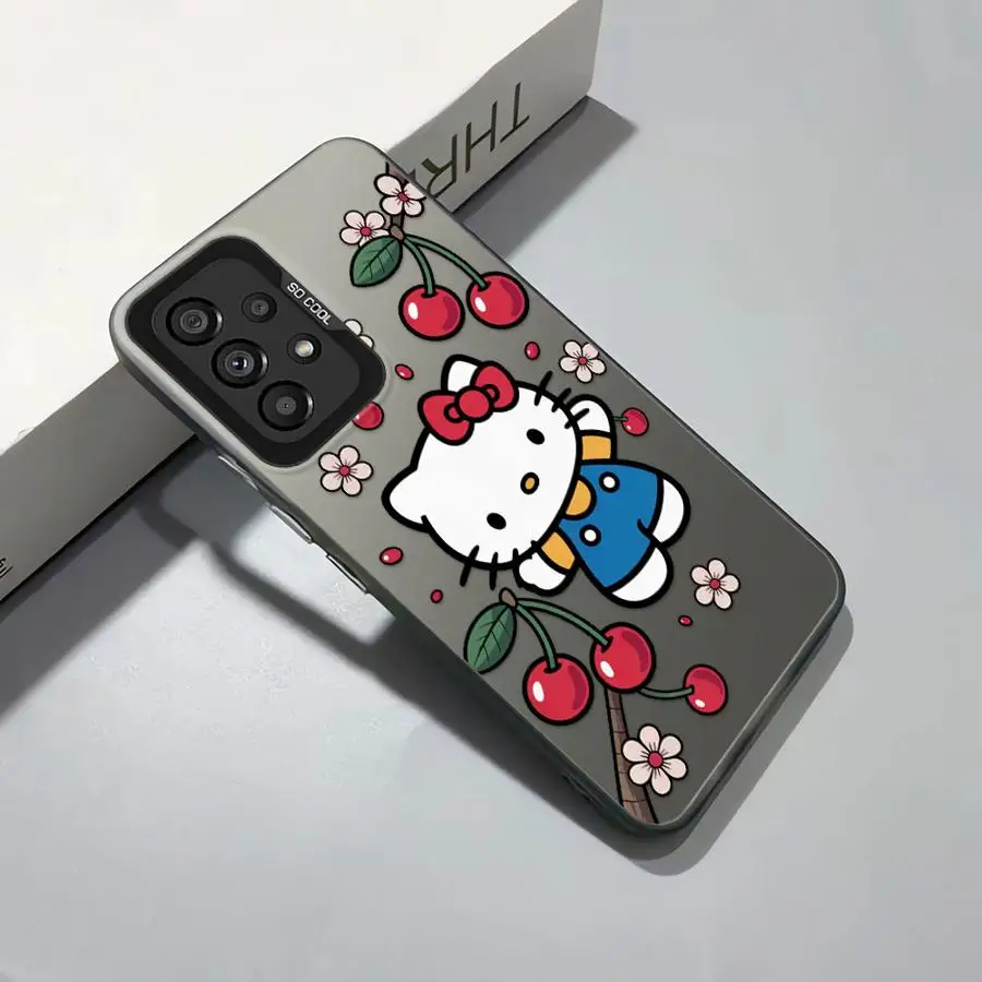 حافظة لهاتف سامسونج جالاكسي A14 A22 A25 A32 A23 A16 A34 A15 A12 A24 A13 مرحبا كيتي مضحك الموضة