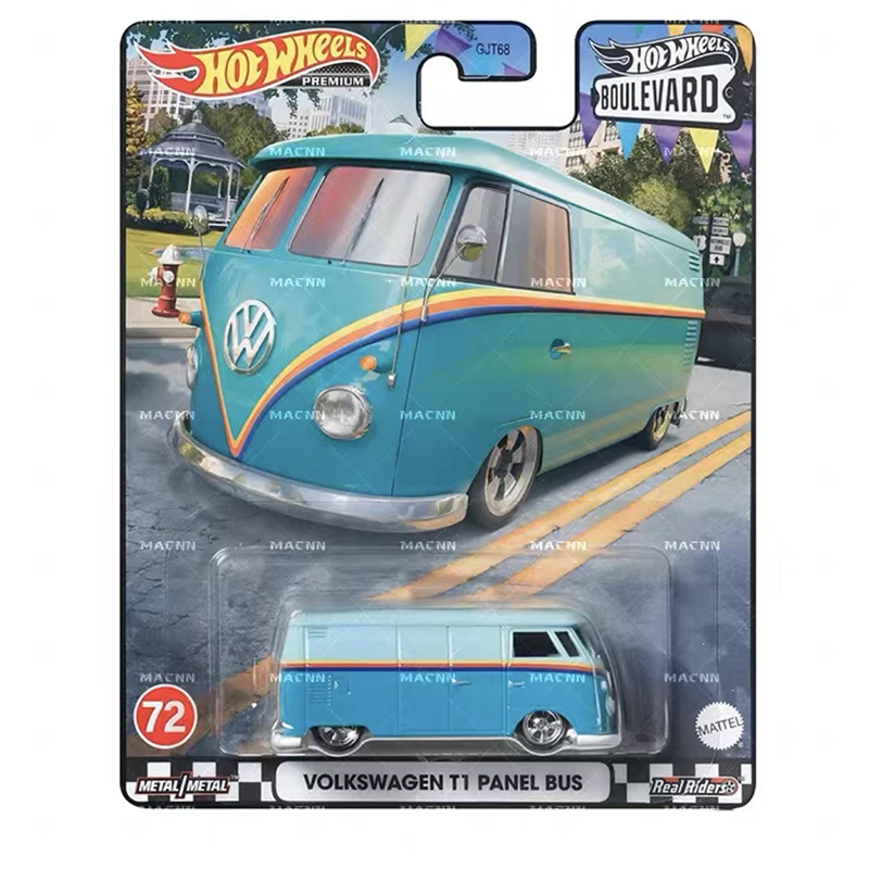 Original Hot Wheels Boulevard Premium Car 1/64 Chevy Civic Volkswagen T1 Bus Mazda Model Boy Toys for Children Metal Automobile