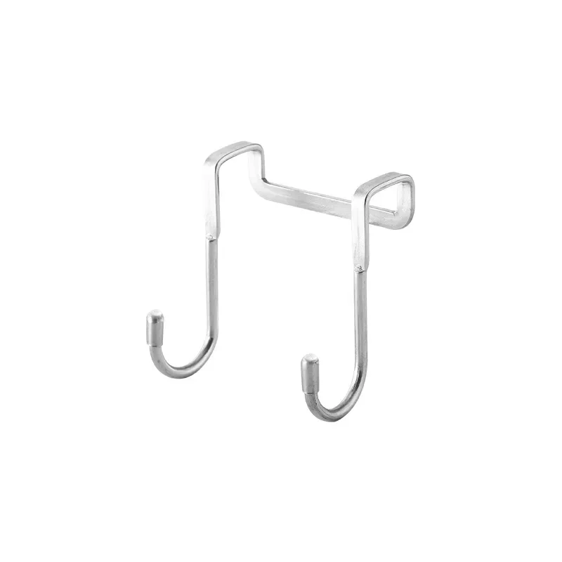 304 ตะขอสแตนเลสเจาะฟรี Double S-Shape Hook ห้องครัวห้องน้ําประตูตู้ด้านหลังประเภท Coat ผ้าเช็ดตัวแขวน