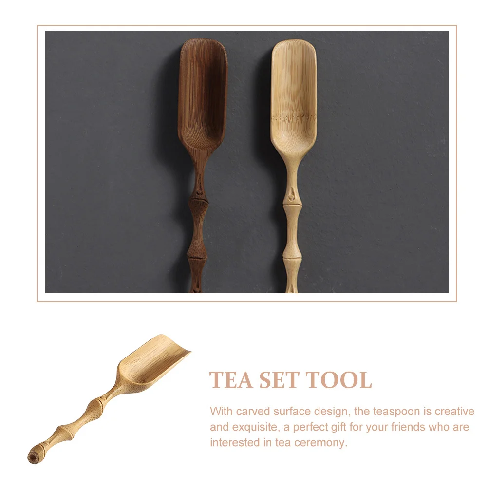 

Tea Scoop Bamboo Carved Multifunctional Design for Loose-Leaf Scented Tea Home Tearoom Accessory Practical Teaspoons