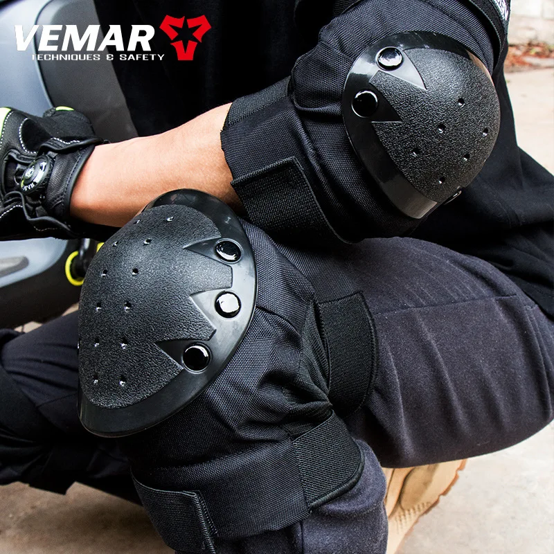 VEMAR 4Pcs/Set Knee Elbow Protectors: Short Style Motorcycle/Motocross Guards for Adults & Kids S - XL Available