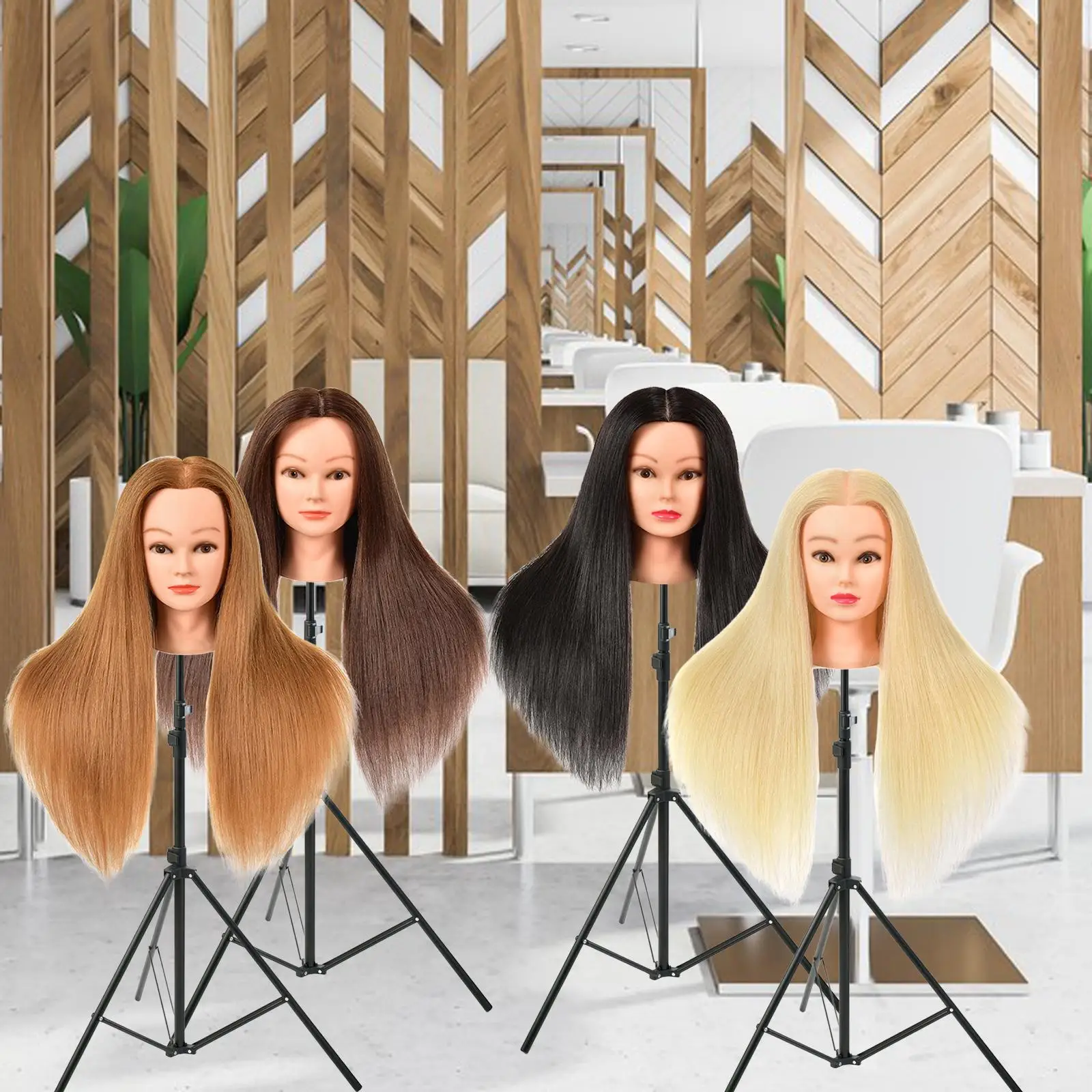 Cosmetologia-Manequim Head Model Display, Cabelo Styling para Tingimento, Perming Maquiagem Exercícios