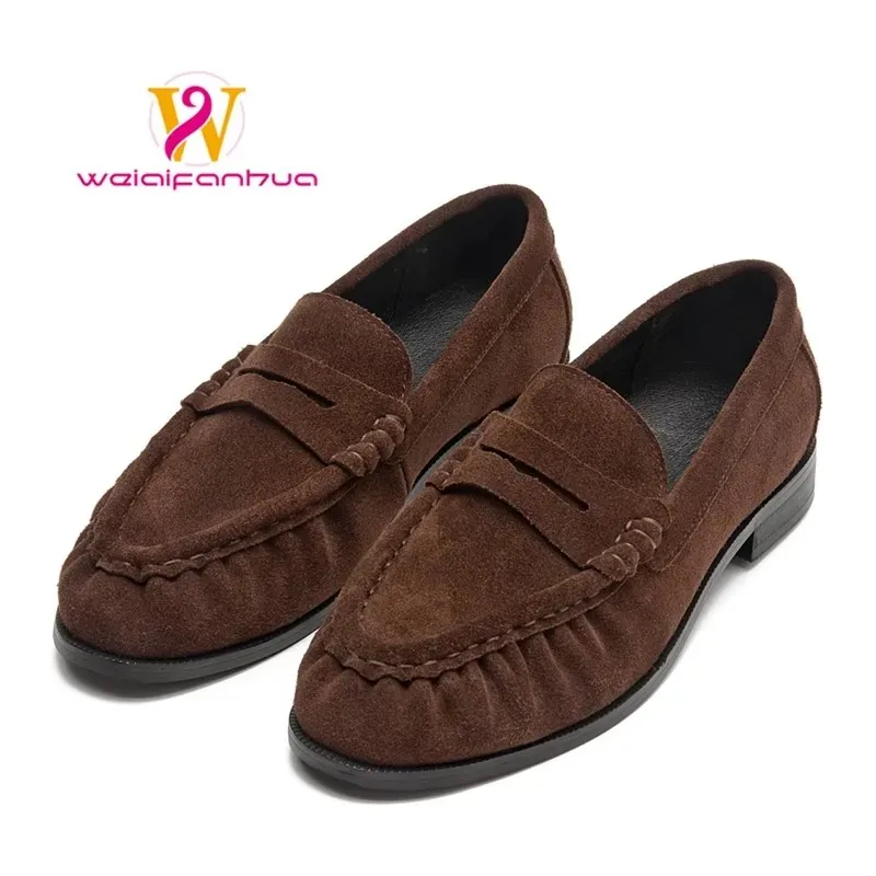 

Lady Loafers. New 2026 Model Leather Women's Shoes - Suitable for Ladies to Wear. Handmade Vintage Ruffled Ladies' Sandals