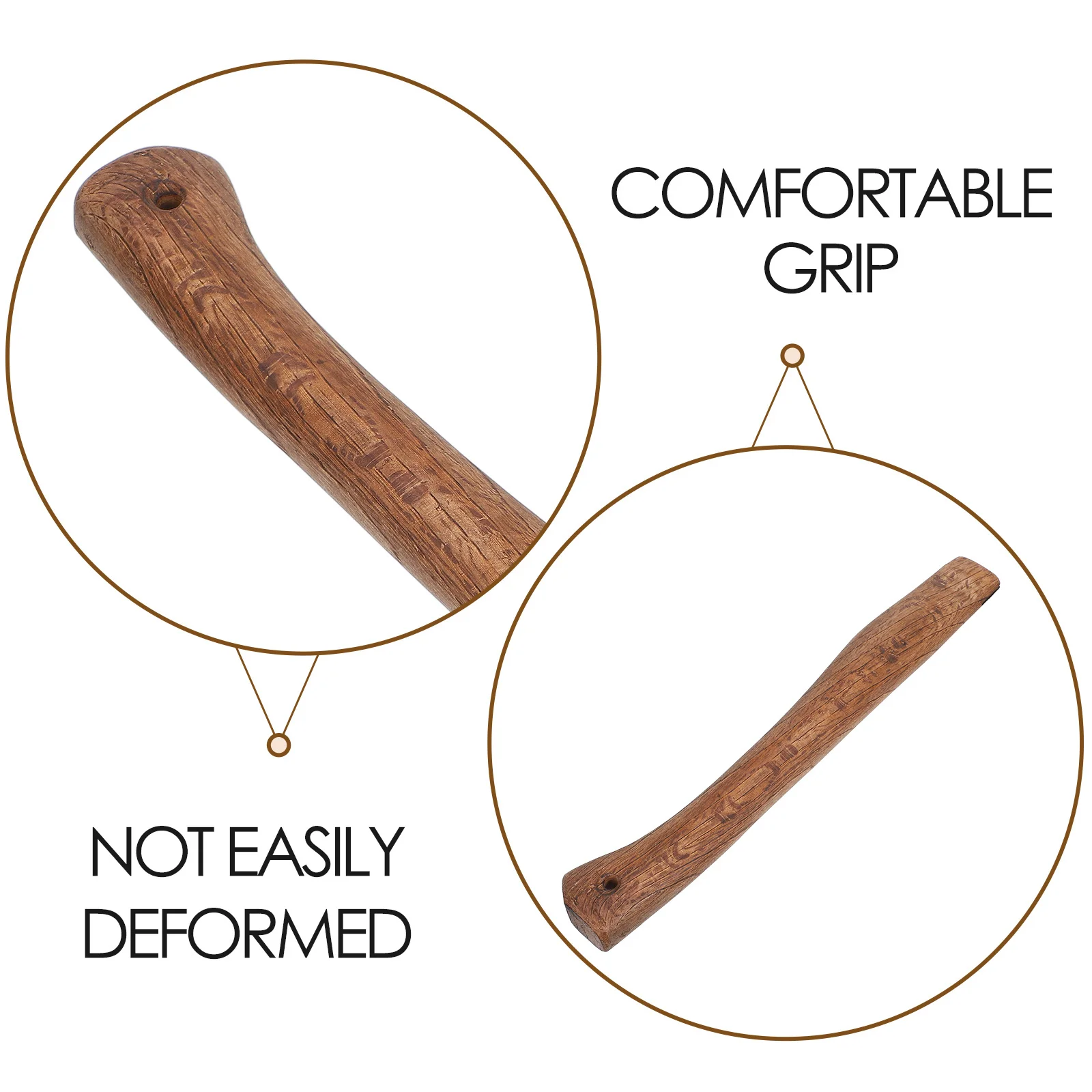 متفحمة Q. Acutissima الخشب الفأس استبدال ل الأفقس المطرقة البني أداة خشبية قبضة التخييم الفأس الخشب مقبض لأدوات الحدائق #5