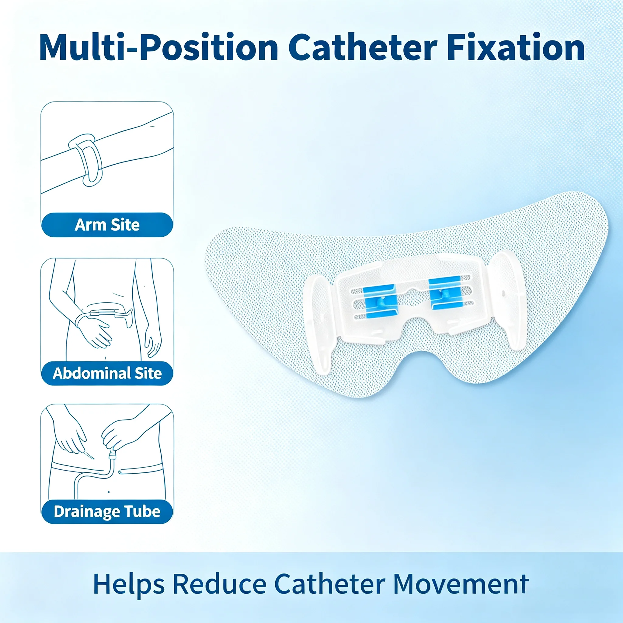 PICC Catheter Fixing Sticker Bile Drainage Tube Surface Fixation Device Butterfly Buckle Secure Stable Medical Skin Care Tool
