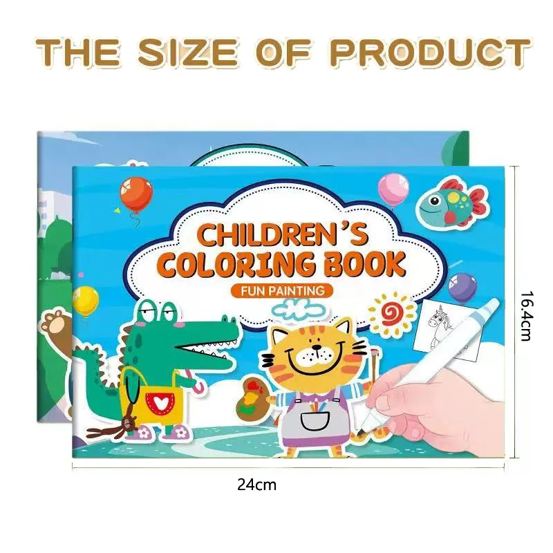 Libros para colorear para niños y niñas, libro de dibujo de animales para bebés, juguetes de educación temprana escolar, cuaderno de juguete de dibujo, cuadernos, almohadillas