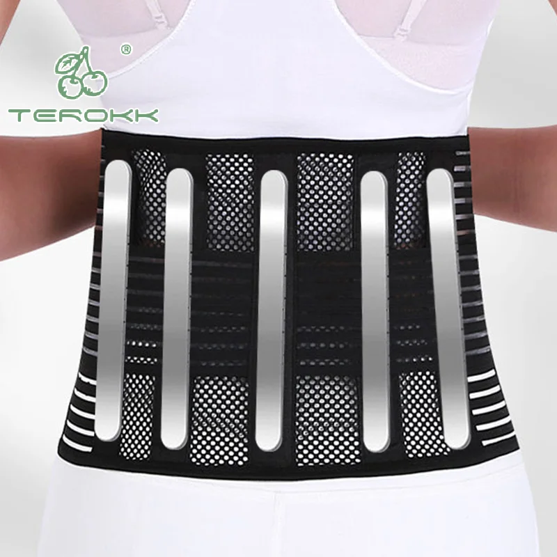 

Подтяжки для спины для облегчения боли в пояснице с 5-стой опорой, дышащий поддерживающий пояс для спины, защитная терапия для спины для женщин и мужчин