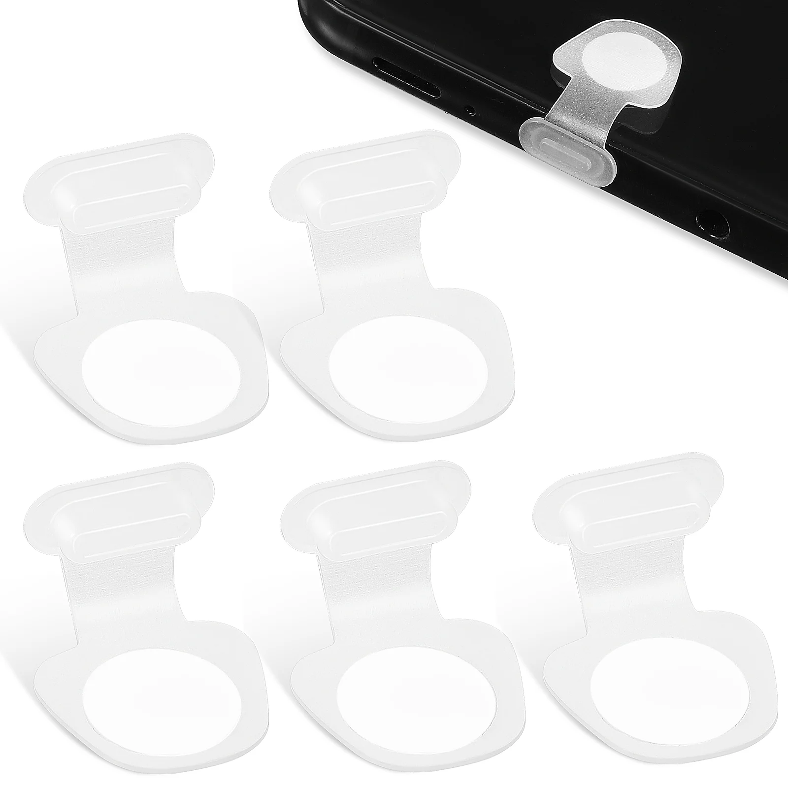 8 Pcs Stuffed Type Small Telephones USB Port Caps Silica Gel Cover Silicone