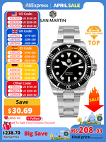 San Martin 2023 New Men Diving Watch NH35 Luxury Automatic Mechanical Wristwatch Sapphire Waterproof 300m Fly Adjustable Clasp
