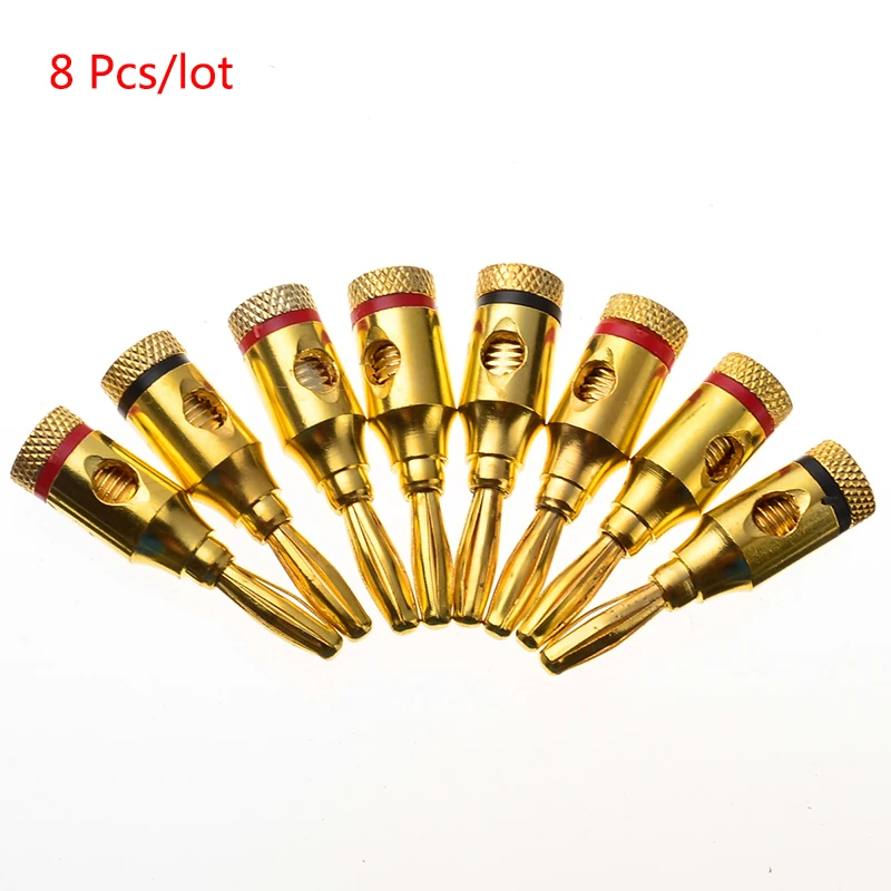 4Mm 24K Gold-Plated Musical สาย Banana Plug เชื่อมต่อลำโพง Plated Musical สายลำโพง pin Connector