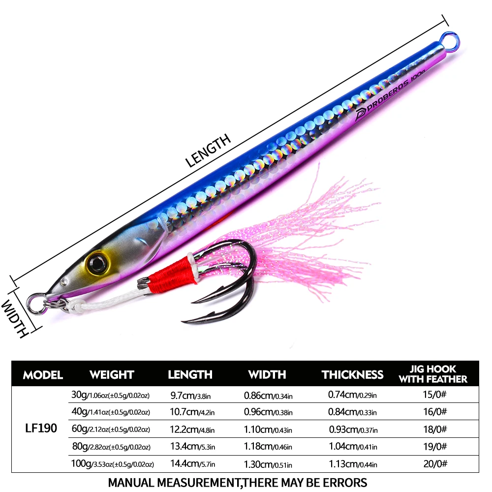 PROBEROS 30-100g Leurre dur ji - Jigger Double Sided avis et prix