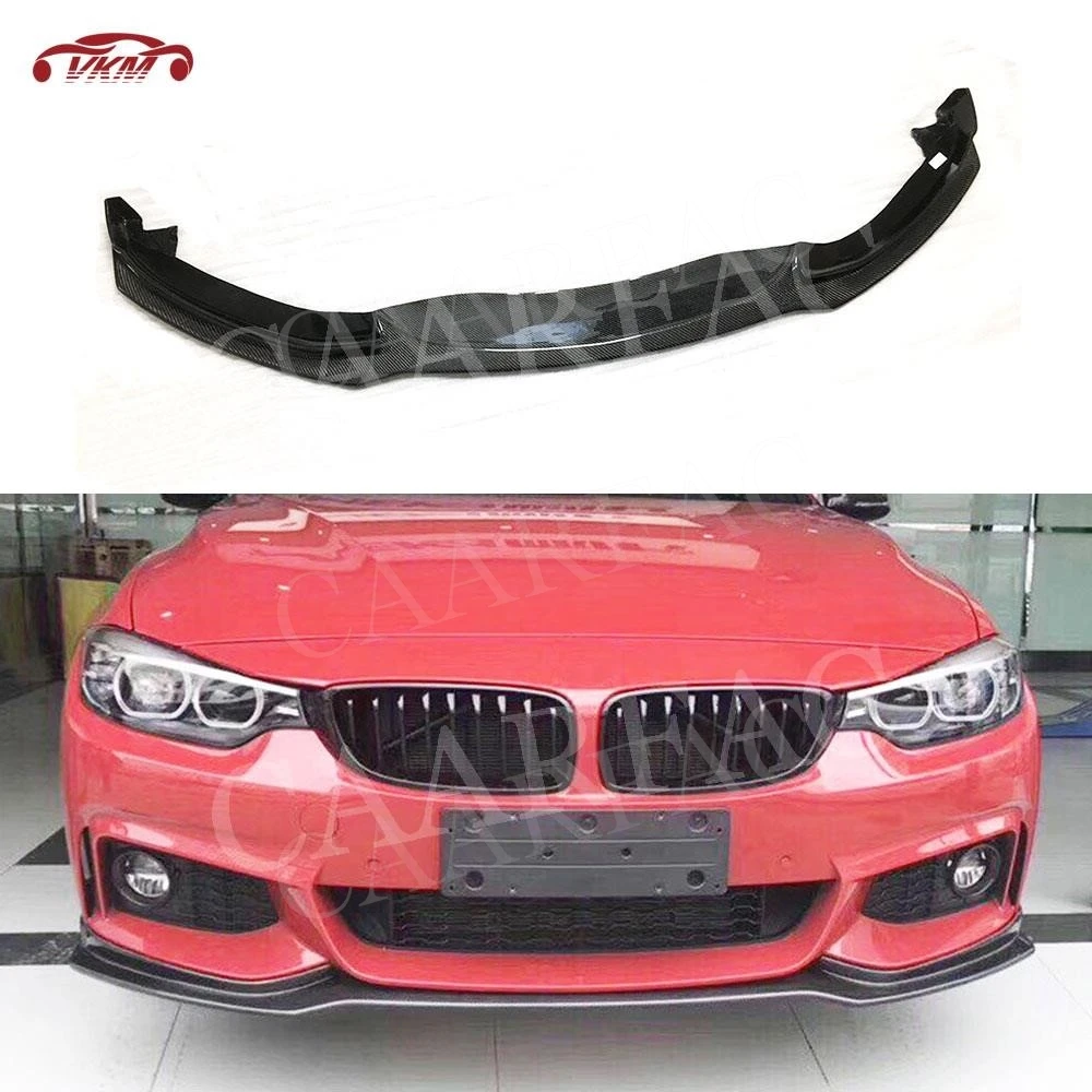 Für F32 Carbon-Faser Frontspoilerlippe Splitter für BMW 4er Serie F32 F33 F36 M Sport 2014-2018 Stoßstangenschutz Auto-Styling