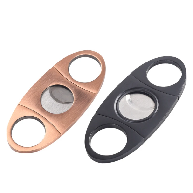 Portable Cigar Cutter Puncher Cutting Knife customizable logo Cigar Scissors custom badge