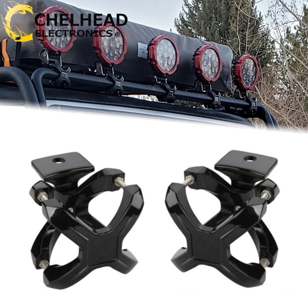 X-braçadeira led luzes de trabalho barra suporte de montagem para offroad atv trator utv motos 2-3 Polegada barra de tubo pára-choques rolo gaiola titular