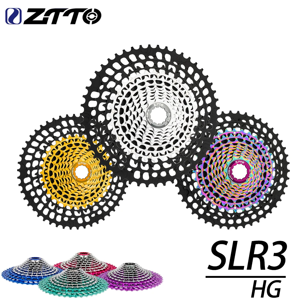 ZTTO SLR3 12-Gang MTB CNC Kassette 12S 11-46T 11-50T 11-51T HG Kettenrad mit breitem Übersetzungsverhältnis 12s Superleicht HG K7 Weniger als 299g