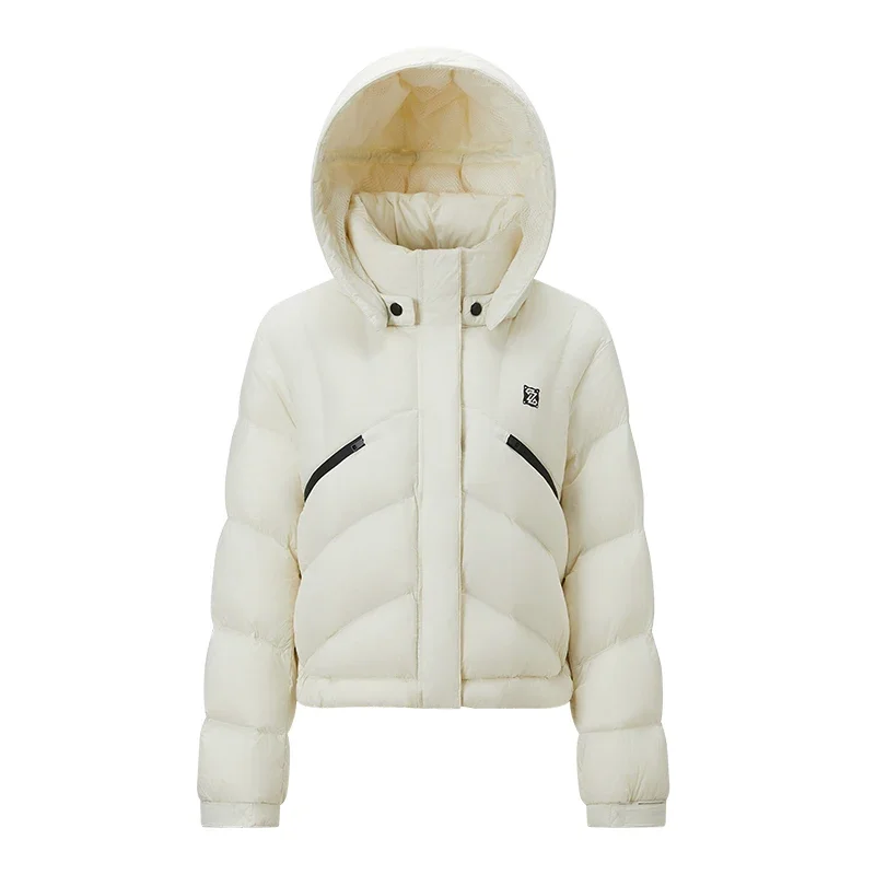 เสื้อแจ็คเก็ตดาวน์สั้นสำหรับผู้หญิง Chericom ขนเป็ด 90% ดีไซน์มีฮู้ด สไตล์พัฟเฟอร์ อุ่นสบาย สปอร์ต-ชิค ดีไซน์พองตัว รุ่น Y298008Y